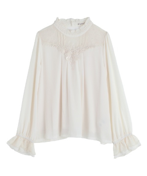 axes femme（アクシーズファム）の「バックシャンブラウスＰＯ（シャツ/ブラウス・レディース・ブラック/モカ/キナリ・MEDIUM）」の2枚目の写真