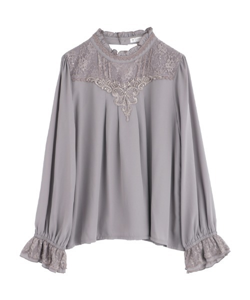 axes femme（アクシーズファム）の「バックシャンブラウスＰＯ（シャツ/ブラウス・レディース・ブラック/モカ/キナリ・MEDIUM）」の3枚目の写真