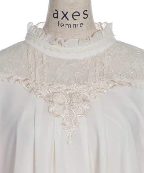 axes femme（アクシーズファム）の「バックシャンブラウスＰＯ（シャツ/ブラウス・レディース・ブラック/モカ/キナリ・MEDIUM）」の15枚目の写真