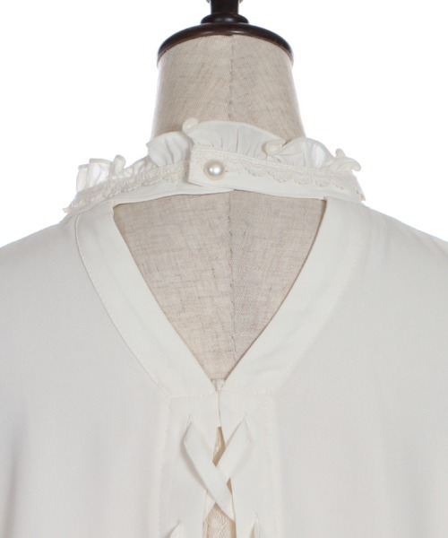 axes femme（アクシーズファム）の「バックシャンブラウスＰＯ（シャツ/ブラウス・レディース・ブラック/モカ/キナリ・MEDIUM）」の12枚目の写真