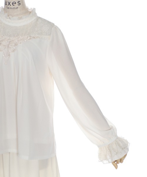 axes femme（アクシーズファム）の「バックシャンブラウスＰＯ（シャツ/ブラウス・レディース・ブラック/モカ/キナリ・MEDIUM）」の20枚目の写真