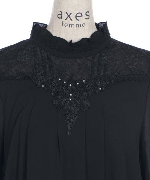 axes femme（アクシーズファム）の「バックシャンブラウスＰＯ（シャツ/ブラウス・レディース・ブラック/モカ/キナリ・MEDIUM）」の13枚目の写真