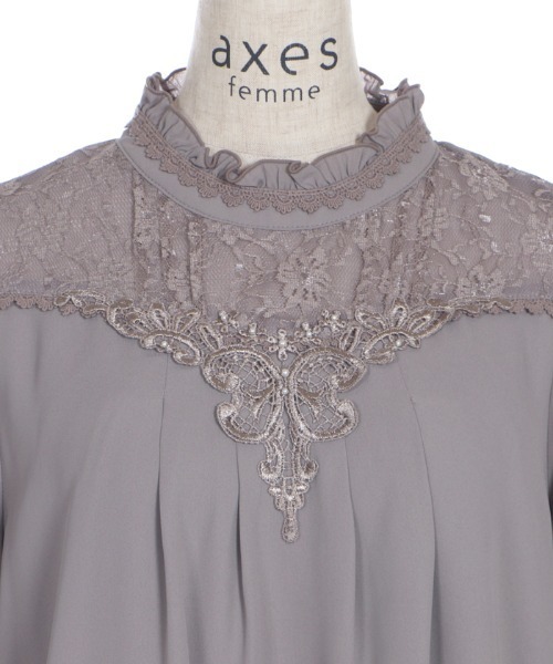 axes femme（アクシーズファム）の「バックシャンブラウスＰＯ（シャツ/ブラウス・レディース・ブラック/モカ/キナリ・MEDIUM）」の22枚目の写真