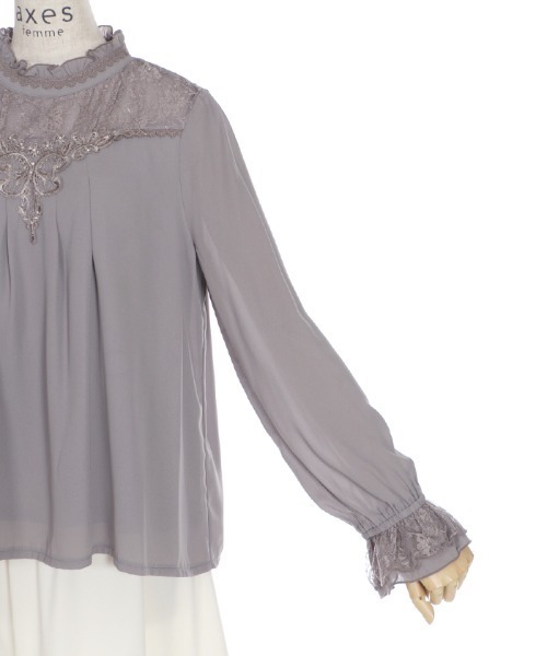 axes femme（アクシーズファム）の「バックシャンブラウスＰＯ（シャツ/ブラウス・レディース・ブラック/モカ/キナリ・MEDIUM）」の18枚目の写真