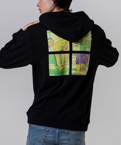 WEGO(ウィゴー)の「WEGO/ペアグラフィックプルパーカー(パーカー・メンズ・ベージュ/ホワイト/アイボリー/ブラック・SMALL/LARGE/MEDIUM)」の3枚目の写真