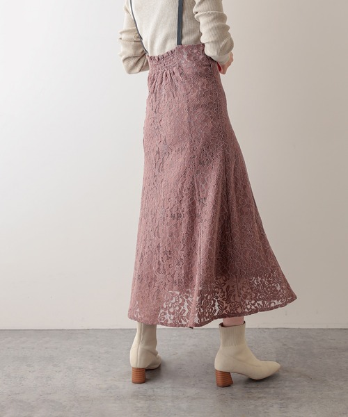 natural couture（ナチュラルクチュール）の「ハイウエストパイピング使いジャンスカ（ワンピース・レディース・オフホワイト/ブラック/モカ・FREE）」の18枚目の写真