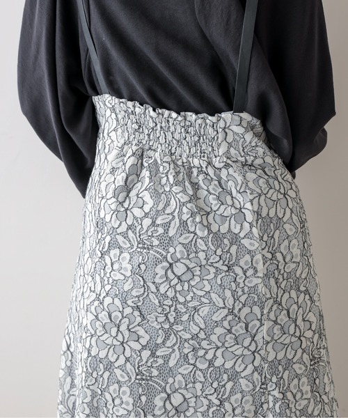 natural couture（ナチュラルクチュール）の「ハイウエストパイピング使いジャンスカ（ワンピース・レディース・オフホワイト/ブラック/モカ・FREE）」の19枚目の写真