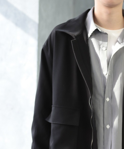 CREARE -LINO-（クレアーレリノ）の「くすみカラー オーバーサイズCPOブルゾン<セットアップ可>（ブルゾン・メンズ・カーキ/グレイッシュベージュ/ブラック・L/M）」の6枚目の写真