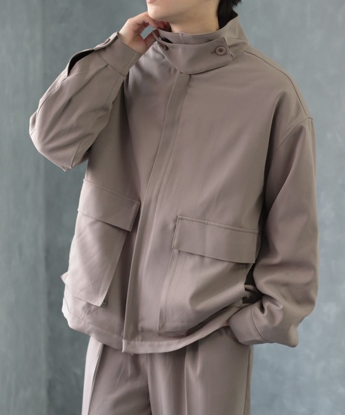 CREARE -LINO-（クレアーレリノ）の「くすみカラー オーバーサイズCPOブルゾン<セットアップ可>（ブルゾン・メンズ・カーキ/グレイッシュベージュ/ブラック・L/M）」の12枚目の写真