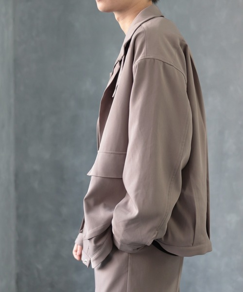CREARE -LINO-（クレアーレリノ）の「くすみカラー オーバーサイズCPOブルゾン<セットアップ可>（ブルゾン・メンズ・カーキ/グレイッシュベージュ/ブラック・L/M）」の13枚目の写真