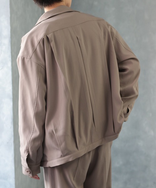 CREARE -LINO-（クレアーレリノ）の「くすみカラー オーバーサイズCPOブルゾン<セットアップ可>（ブルゾン・メンズ・カーキ/グレイッシュベージュ/ブラック・L/M）」の14枚目の写真