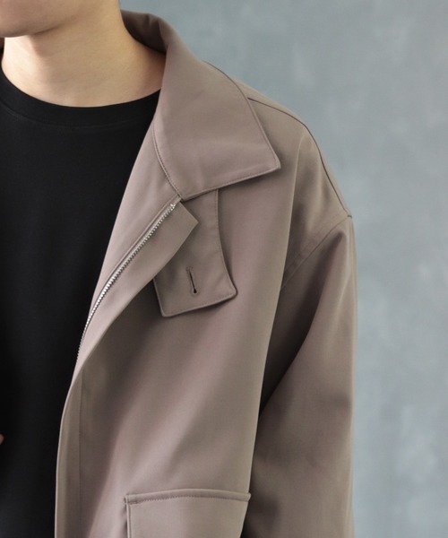 CREARE -LINO-（クレアーレリノ）の「くすみカラー オーバーサイズCPOブルゾン<セットアップ可>（ブルゾン・メンズ・カーキ/グレイッシュベージュ/ブラック・L/M）」の15枚目の写真