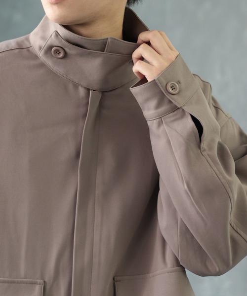 CREARE -LINO-（クレアーレリノ）の「くすみカラー オーバーサイズCPOブルゾン<セットアップ可>（ブルゾン・メンズ・カーキ/グレイッシュベージュ/ブラック・L/M）」の18枚目の写真