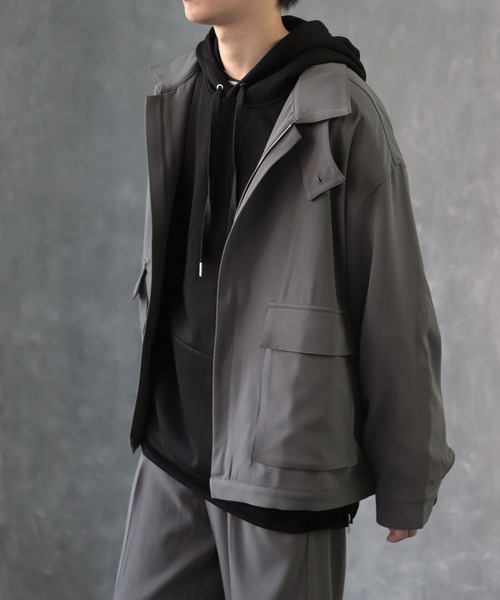 CREARE -LINO-（クレアーレリノ）の「くすみカラー オーバーサイズCPOブルゾン<セットアップ可>（ブルゾン・メンズ・カーキ/グレイッシュベージュ/ブラック・L/M）」の20枚目の写真