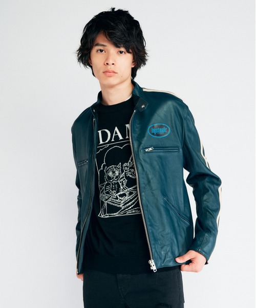 ヒステリックス　レザーコート HYSTERIC GLAMOUR（ヒステリックグラマー）の「ゴートレザー 衿