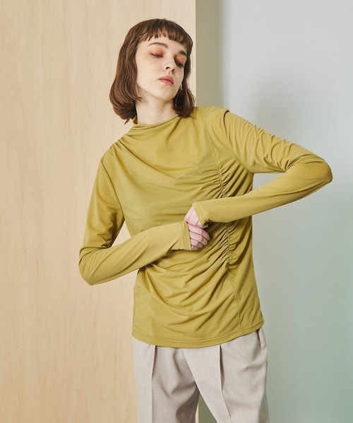 UNITED TOKYO（ユナイテッドトウキョウ）の「アシメシャーリングカットソー（Tシャツ/カットソー・レディース・ミント/ブラック/ブラウン・1）」の18枚目の写真