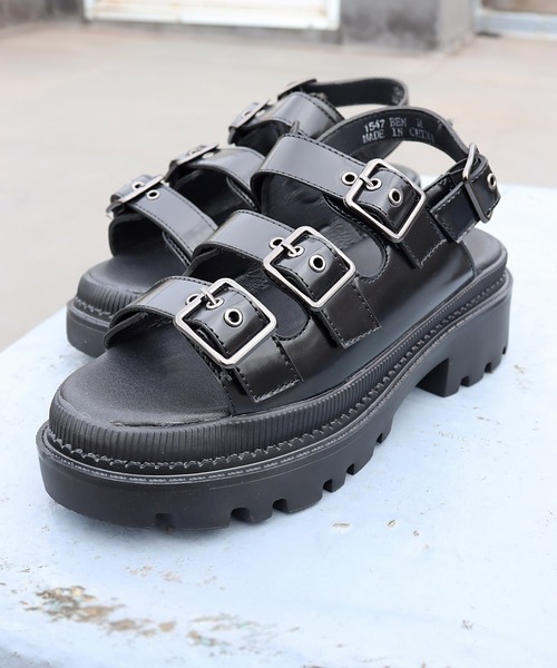 LOVEHUNTER(ラブハンター)の「厚底ソールストラップサンダル(サンダル・レディース・ブラック/ブラック系その他・S/M/L/LL)」の8枚目の写真