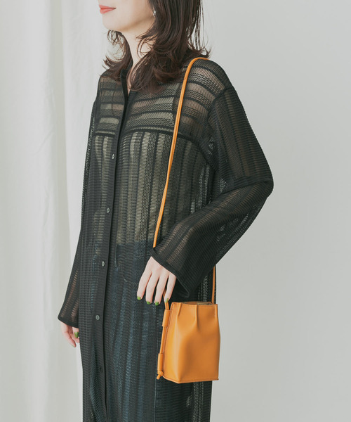 KBF+(ケービーエフプラス)の「KBF+ 幾何学柄レースシャツワンピース(ワンピース・レディース・ブラック/オフホワイト・ONE)」の19枚目の写真