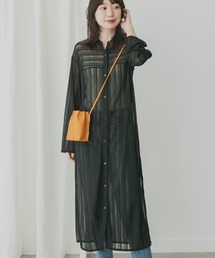 KBF+ | KBF+　幾何学柄レースシャツワンピース(ワンピース)