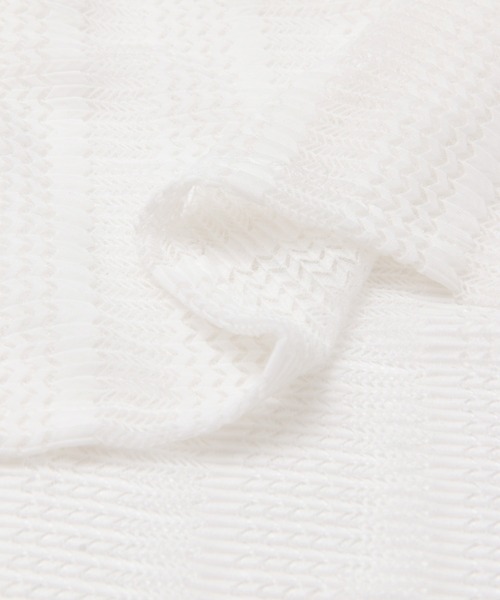 KBF+(ケービーエフプラス)の「KBF+ 幾何学柄レースシャツワンピース(ワンピース・レディース・ブラック/オフホワイト・ONE)」の13枚目の写真