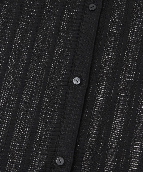 KBF+(ケービーエフプラス)の「KBF+ 幾何学柄レースシャツワンピース(ワンピース・レディース・ブラック/オフホワイト・ONE)」の6枚目の写真