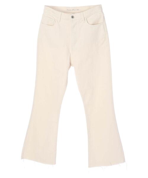 Green　Parks（グリーンパークス）の「ブーツカットデニムパンツ＊（デニムパンツ・レディース・アイボリー/ワンウォッシュ/ライトインディゴブルー・L/M）」の4枚目の写真