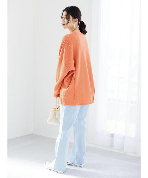 Green　Parks（グリーンパークス）の「ブーツカットデニムパンツ＊（デニムパンツ・レディース・アイボリー/ワンウォッシュ/ライトインディゴブルー・L/M）」の17枚目の写真