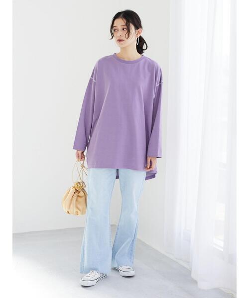 Green　Parks（グリーンパークス）の「ブーツカットデニムパンツ＊（デニムパンツ・レディース・アイボリー/ワンウォッシュ/ライトインディゴブルー・L/M）」の18枚目の写真