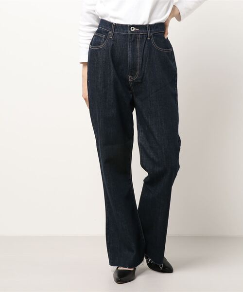 Green　Parks（グリーンパークス）の「ブーツカットデニムパンツ＊（デニムパンツ・レディース・アイボリー/ワンウォッシュ/ライトインディゴブルー・L/M）」の15枚目の写真