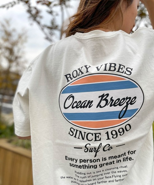 ROXY（ロキシー）の「【ZOZOTOWN限定アイテム】BACK CIRCLE TEE/ロキシーバックプリントオーバルロゴ半袖Tシャツ（Tシャツ/カットソー・レディース・ブラック/ブルー/ナチュラル・FREE）」の9枚目の写真
