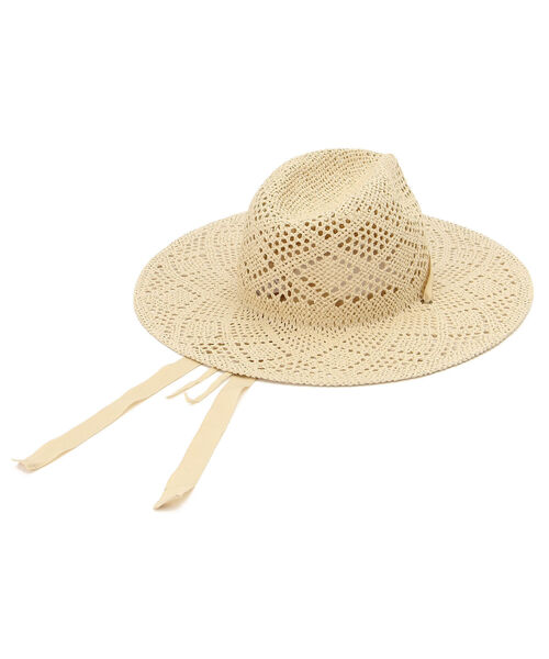 AVIREX（アヴィレックス）の「透かし網ハット/ HAT（ハット・レディース・ベージュ/オフホワイト・FREE）」の4枚目の写真