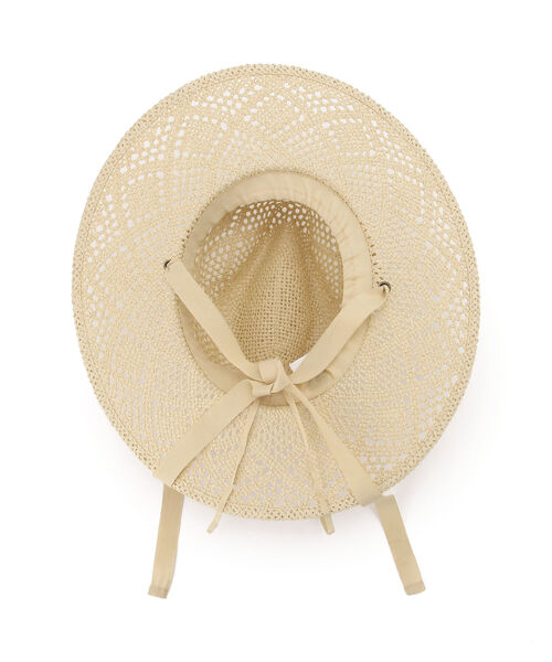 AVIREX（アヴィレックス）の「透かし網ハット/ HAT（ハット・レディース・ベージュ/オフホワイト・FREE）」の5枚目の写真