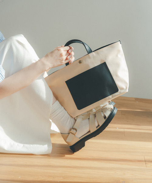 Breath TOPKAPI（ブレストプカピ）の「【Breath TOPKAPI /ブレス トプカピ】CALM レディース ミニトート バッグ（トートバッグ・レディース・ブラック/モスグリーン/グレイッシュベージュ/グレー/ブラウン/ベージュ/ターメリック/クリーム/ベージュ系その他・FREE）」の6枚目の写真