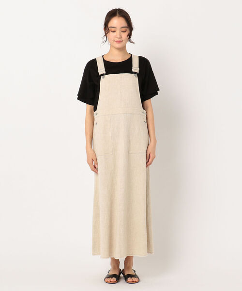 fredy repit（フレディレピ）の「リネンスラブジャンスカ（ジャンパースカート・レディース・チャコールグレー/ベージュ/サックスブルー・38）」の19枚目の写真
