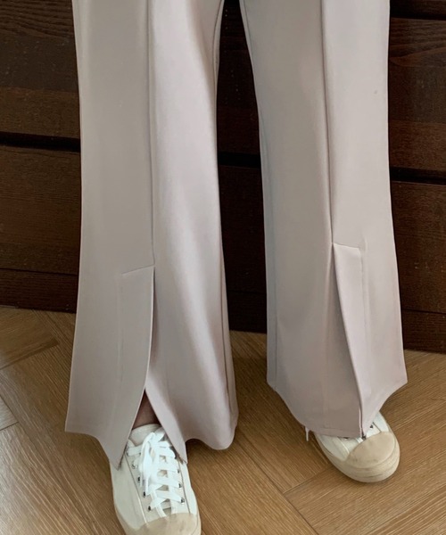 ABITOKYO（アビトーキョー）の「センタースリットストレッチカットセミフレアパンツ（その他パンツ・レディース・ベージュ/ピンクベージュ/グリーン/レンガ/ブラック/サックスブルー・S/M）」の15枚目の写真