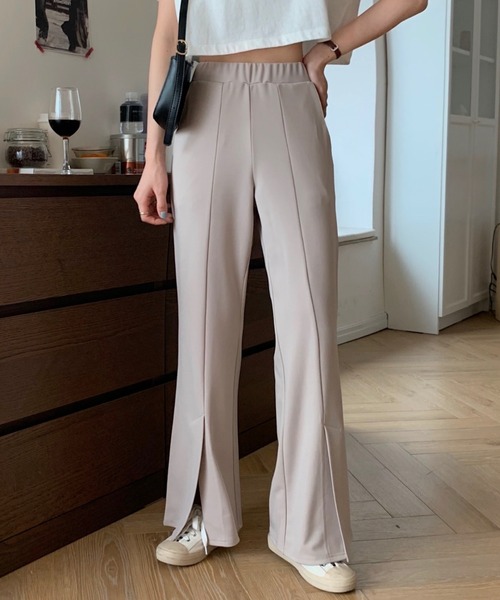 ABITOKYO（アビトーキョー）の「センタースリットストレッチカットセミフレアパンツ（その他パンツ・レディース・ベージュ/ピンクベージュ/グリーン/レンガ/ブラック/サックスブルー・S/M）」の21枚目の写真