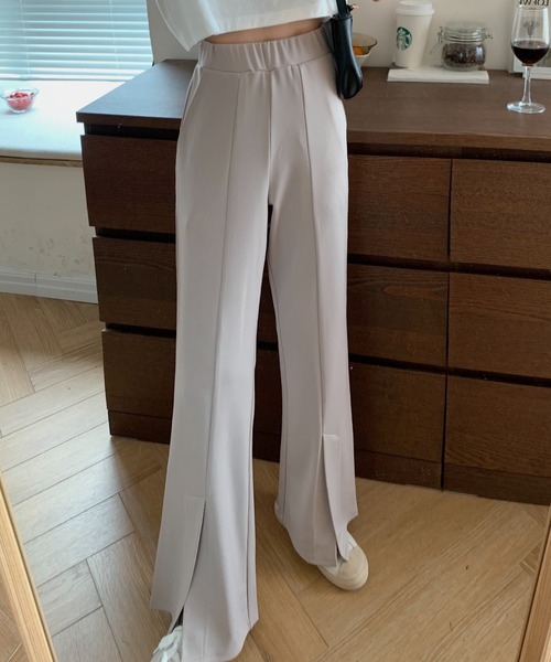 ABITOKYO（アビトーキョー）の「センタースリットストレッチカットセミフレアパンツ（その他パンツ・レディース・ベージュ/ピンクベージュ/グリーン/レンガ/ブラック/サックスブルー・S/M）」の22枚目の写真