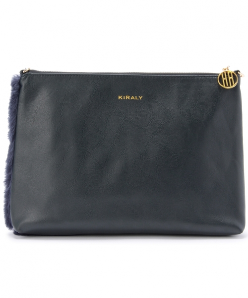 BEAUTY&YOUTH UNITED ARROWS（ビューティーアンドユースユナイテッドアローズ）の「BYSF KIRALY POMERY 2WAY クラッチショルダー（クラッチバッグ・レディース・モカ/ネイビー・フリー）」の4枚目の写真