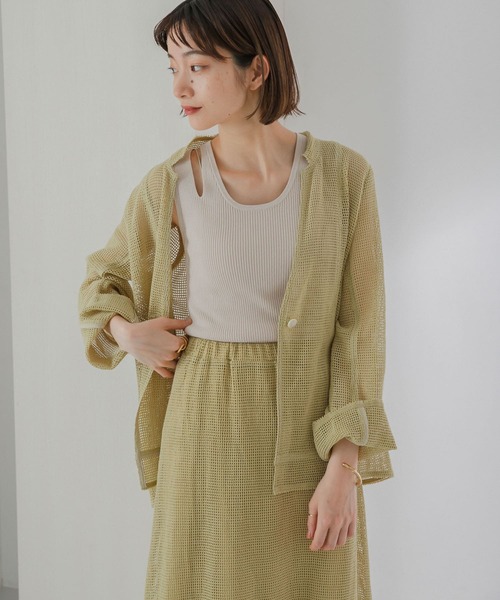 KBF(ケイビーエフ)の「メッシュジャケット(その他アウター・レディース・ライトカーキ/ナチュラル/グリーン系その他・ONE)」の3枚目の写真