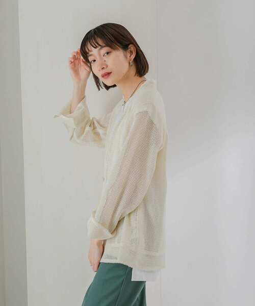 KBF(ケイビーエフ)の「メッシュジャケット(その他アウター・レディース・ライトカーキ/ナチュラル/グリーン系その他・ONE)」の6枚目の写真