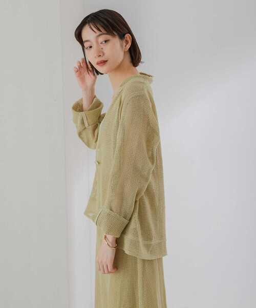 KBF(ケイビーエフ)の「メッシュジャケット(その他アウター・レディース・ライトカーキ/ナチュラル/グリーン系その他・ONE)」の5枚目の写真