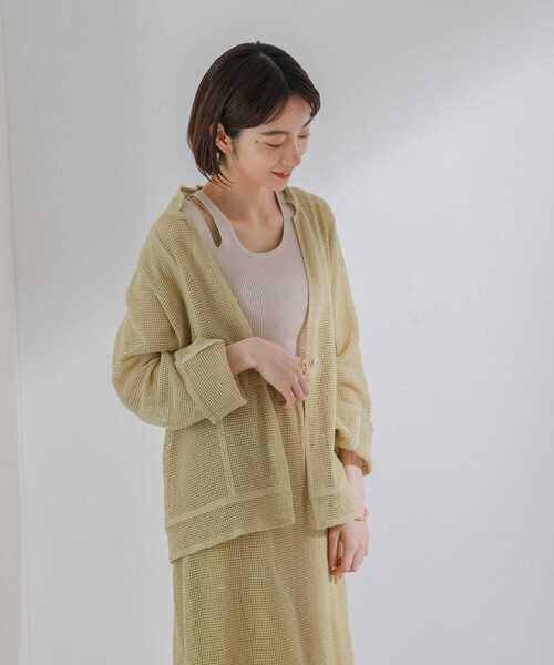 KBF(ケイビーエフ)の「メッシュジャケット(その他アウター・レディース・ライトカーキ/ナチュラル/グリーン系その他・ONE)」の10枚目の写真