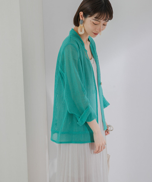 KBF(ケイビーエフ)の「メッシュジャケット(その他アウター・レディース・ライトカーキ/ナチュラル/グリーン系その他・ONE)」の4枚目の写真