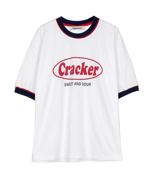 Figments(フィグメンツ)の「CrackerリンガーTシャツ(Tシャツ/カットソー・レディース・ホワイト/グレー・FREE)」の13枚目の写真