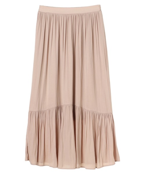 CRAFT STANDARD BOUTIQUE(クラフトスタンダードブティック)の「ワッシャーサテンペプラムスカート *◇(スカート・レディース・チャコールグレー/オレンジ/ブラウン/ネイビー/ベージュ・M/L)」の4枚目の写真