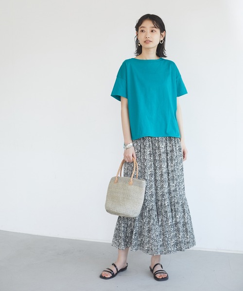 CRAFT STANDARD BOUTIQUE(クラフトスタンダードブティック)の「ワッシャーサテンペプラムスカート *◇(スカート・レディース・チャコールグレー/オレンジ/ブラウン/ネイビー/ベージュ・M/L)」の8枚目の写真