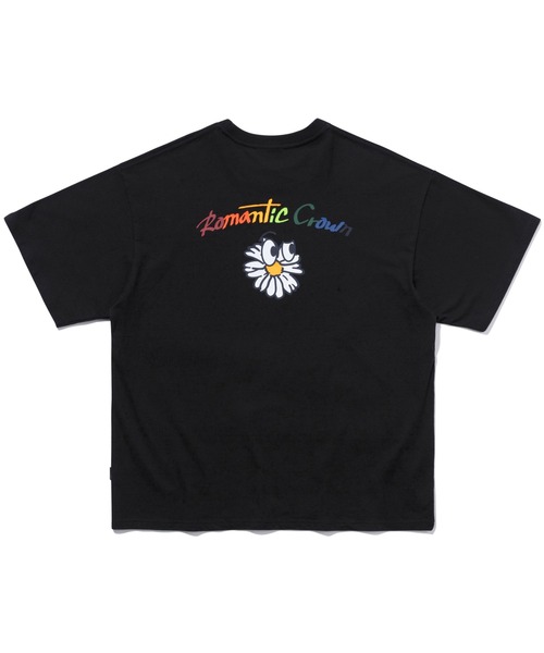 【ROMANTIC CROWN】22FW★ FLOWER RIBBON SWEAT SHIRT ROMANTIC CROWN☆Unisex☆OUT FONT LOGO CREWNECK_3色