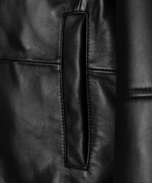 LAYMEE（レイミー）の「Vine leather JKT / ヴァインレザージャケット（ライダースジャケット・レディース・ブラック・FREE）」の5枚目の写真