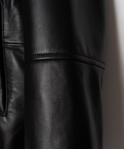 LAYMEE（レイミー）の「Vine leather JKT / ヴァインレザージャケット（ライダースジャケット・レディース・ブラック・FREE）」の6枚目の写真