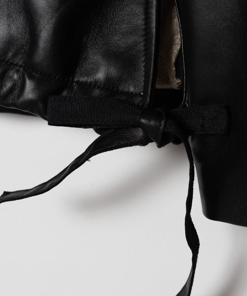 LAYMEE（レイミー）の「Vine leather JKT / ヴァインレザージャケット（ライダースジャケット・レディース・ブラック・FREE）」の7枚目の写真